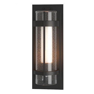 Banded Seeded Glass - 1 Light XL Outdoor Wall Sconce
