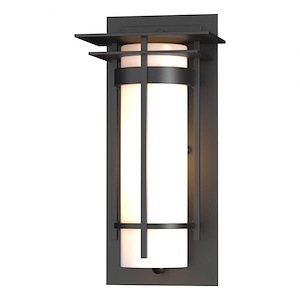 Banded with Top Plate - 1 Light Small Outdoor Wall Sconce