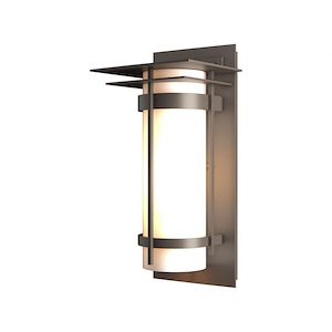 Banded with Top Plate - 1 Light Outdoor Wall Sconce
