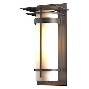 Banded with Top Plate - 1 Light Large Outdoor Wall Sconce
