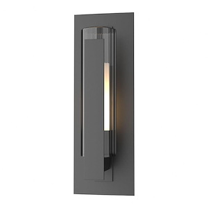 Vertical Bar Fluted Glass - 1 Light Small Outdoor Wall Sconce - 1045987