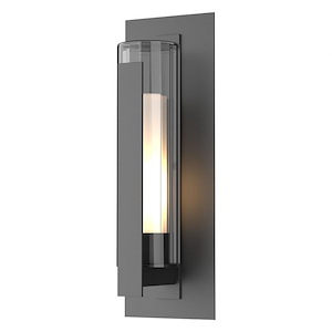 Vertical Bar Fluted Glass - 1 Light Large Outdoor Wall Sconce - 1045989