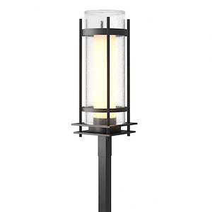 Banded Seeded Glass - 1 Light Outdoor Post Mount - 1046003