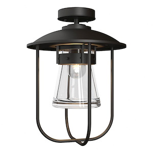 Erlenmeyer - 1 Light Outdoor Semi-Flush Mount In Contemporary Style-16.3 Inches Tall and 12.1 Inches Wide - 1276185