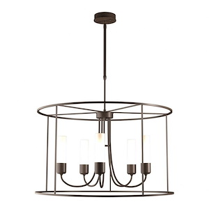 Portico - 5 Light Outdoor Pendant In Contemporary Style-20.1 Inches Tall and 32 Inches Wide