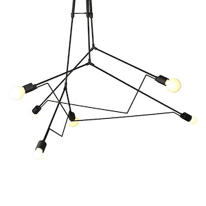 Divergence - 6 Light Outdoor Pendant In Contemporary Style-27.8 Inches Tall and 54.2 Inches Wide