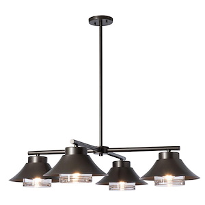 Stowe - 4 Light Outdoor Pendant-7.7 Inch Tall and 38.2 Inch Wide