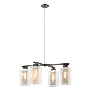 Polaris - 4 Light Outdoor Pendant-13.4 Inches Tall and 32.2 Inches Wide