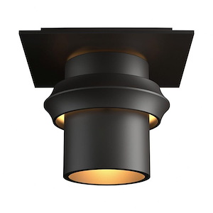 Twilight - 1 Light Outdoor Semi-Flush Mount In Contemporary Style-4.9 Inches Tall and 6 Inches Wide