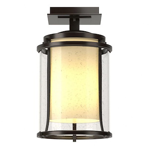 Meridian - 1 Light Outdoor Semi-Flush Mount-12.6 Inches Tall and 7.7 Inches Wide