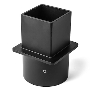 Accessory - 2.5 Inch Square to 3 Inch Round Outdoor Post Adapter In Industrial Style-4.9 Inches Tall and 3.5 Inches Wide