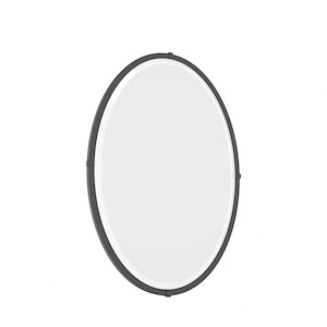 Beveled Oval Mirror-31.7 Inches Tall and 22.3 Inches Wide