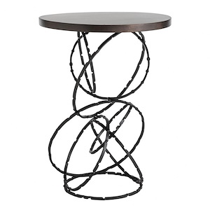 Olympus - Wood Top Accent Table In Contemporary Style-24.1 Inches Tall and 18 Inches Wide - 1297754