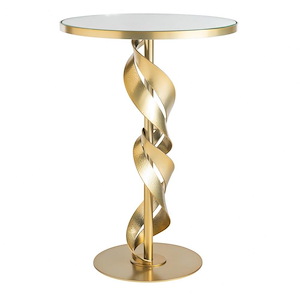 Folio - Glass Top Accent Table-26.8 Inches Tall and 18.4 Inches Wide - 1297755