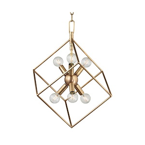 Roundout - Six Light Pendant - 16.75 Inches Wide by 20.75 Inches High