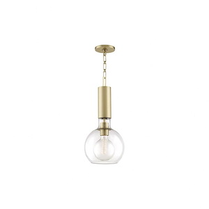 Raleigh 1-W Pendant - 9 Inches Wide by 19.5 Inches High