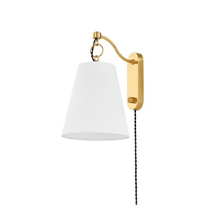 Joan - 1 Light Plug-in Wall Sconce-14.75 Inches Tall and 9 Inches Wide