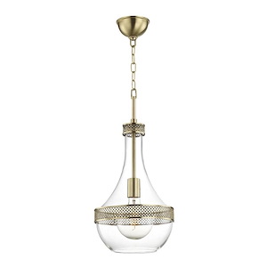 Hagen 1-W Pendant - 10.75 Inches Wide by 23 Inches High - 750072