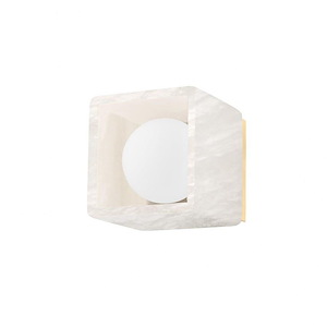 Budnick 1 Light Bath Vanity in Sculptural and Geometric Everyday Modern Style 4.5 Inches Tall and 4.5 Inches Wide
