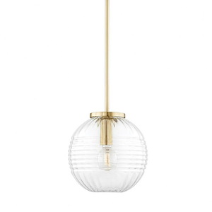 Bay Ridge - 1 Light Small Pendant in Modern/Transitional/Contemporary Style - 12 Inches Wide by 12.5 Inches High