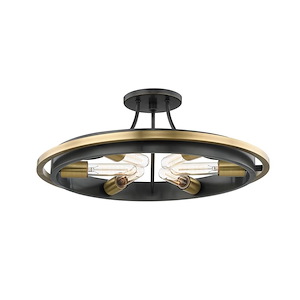 Chambers 6-Light Flush Mount - 21 Inches Wide by 8 Inches High - 749985