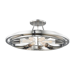 Chambers 6-Light Flush Mount - 21 Inches Wide by 8 Inches High