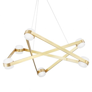 Orbit - 38 Inch 240W 6 LED Chandelier in Contemporary/Modern Style - 38 Inches Wide by 13.75 Inches High - 1050306