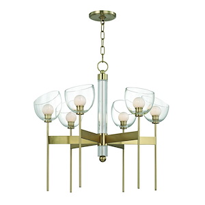Davis 6-Light LED Chandelier - 26.5 Inches Wide by 25.25 Inches High
