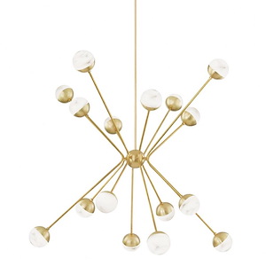 Saratoga - 62.5 Inch 64W 16 LED Chandelier in Contemporary/Modern Style - 62.5 Inches Wide by 44.625 Inches High - 1333799