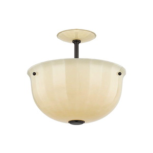 Nevins - 1 Light Semi-Flush Mount-13 Inch Tall and 14 Inch Wide - 1420609