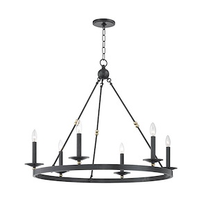 Allendale 6-Light Chandelier - 35.75 Inches Wide by 27.75 Inches High