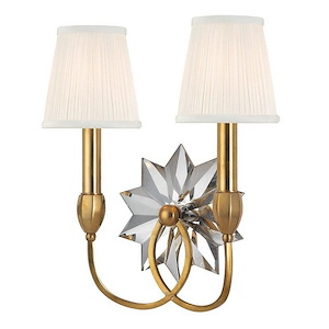 Barton - Two Light Wall Sconce - 13.5 Inches Wide by 14.75 Inches High