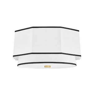 Riverdale - Two Light Flush Mount in Transitional Style - 17.75 Inches Wide by 9.5 Inches High
