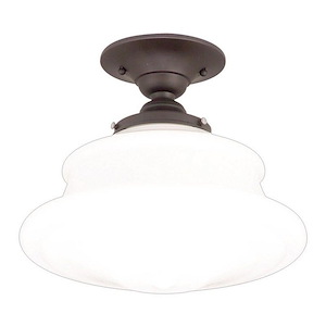 Petersburg - One Light Semi Flush Mount - 12.625 Inches Wide by 10 Inches High - 92053