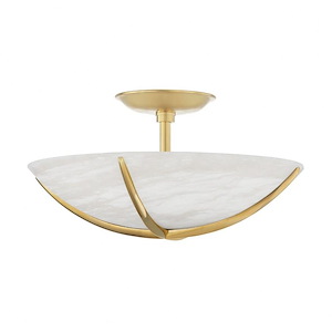 Wheatley - 4 Light Semi-Flush Mount in Contemporary/Modern Style - 16 Inches Wide by 7.5 Inches High