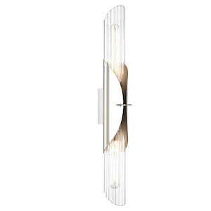 Lefferts - Two Light Wall Sconce in Contemporary Style - 3.25 Inches Wide by 26 Inches High