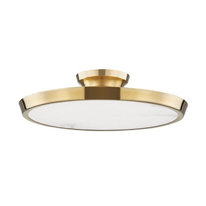 Draper - One Light Flush Mount in Modern Style - 15.5 Inches Wide by 2.75 Inches High