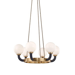 Werner Six Light Pendant - 34.5 Inches Wide by 19 Inches High