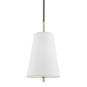 Bowery - One Light Pendant in Transitional Style - 14 Inches Wide by 27.75 Inches High