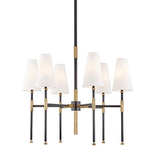 Bowery Six Light Chandelier - 28 Inches Wide by 29.5 Inches High