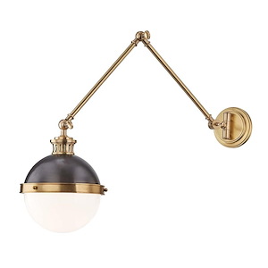Latham One Light Swing Arm Wall Sconce - 9.5 Inches Wide by 21.25 Inches High - 144532