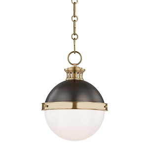 Latham One Light Small Pendant - 9.5 Inches Wide by 12.25 Inches High - 883533