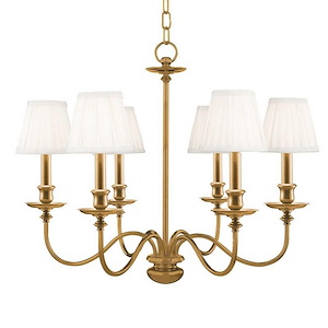 Menlo Park - Six Light Chandelier - 25 Inches Wide by 20 Inches High