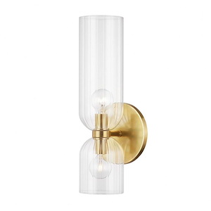 Sayville - 2 Light Wall Sconce in Modern/Transitional Style - 5.5 Inches Wide by 15.5 Inches High