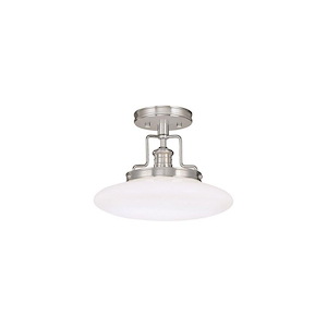 Beacon - One Light Semi Flush Mount - 12 Inches Wide by 9 Inches High
