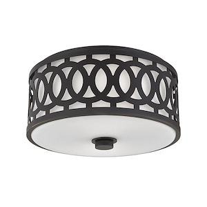 Genesee - Two Light Medium Flush Mount - 13.5 Inches Wide by 7 Inches High