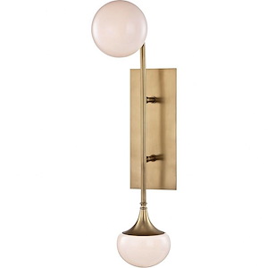 Fleming 2-Light LED Wall Sconce - 5 Inches Wide by 22.5 Inches High