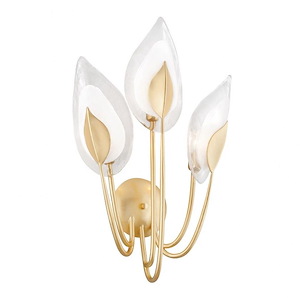 Blossom - Three Light Wall Sconce in Transitional Style - 12.25 Inches Wide by 26.5 Inches High