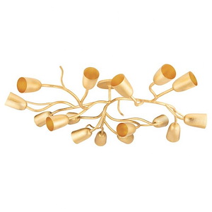 Vine 16 Light Semi Flush Mount 21.5 Inch Tall and 67 Inch Wide by Hudson Valley