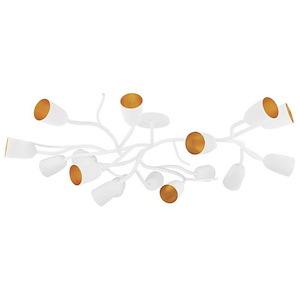 Vine 16 Light Semi Flush Mount 21.5 Inch Tall and 67 Inch Wide by Hudson Valley